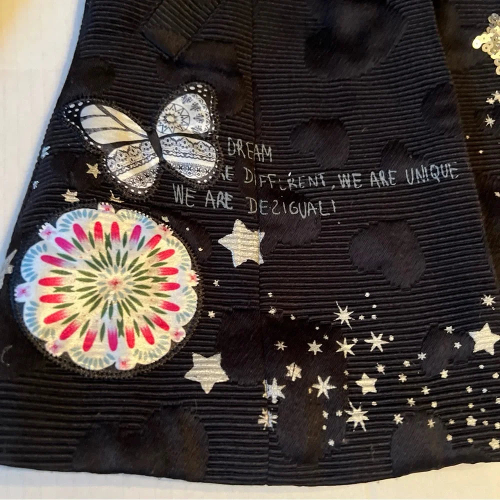 Desigual Girl 3/4 Coat Black Kids - Picture 3 of 11
